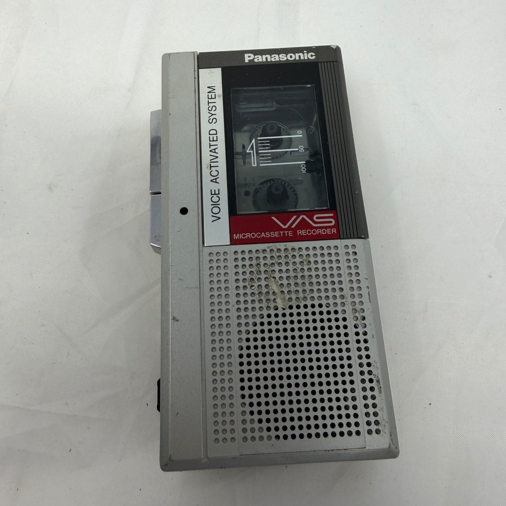 Panasonic RN-111 Microcassette Recorder Voice Activated System VAS Silver Japan